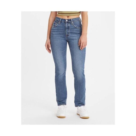 Levi's Pants - Levi's -  Women's High Rise Straight Leg Tailored Fit Blue